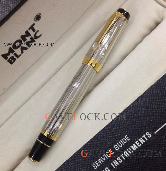 AAA Copy Mont Blanc Boheme Pen Silver Gold Rollerball Pen AAA Copy Mont Blanc Boheme Pen Silver Gold Rollerball Pen